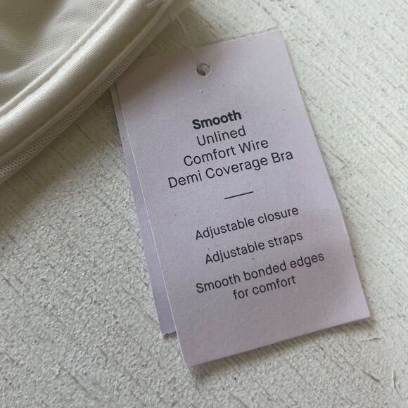 Auden Unlined Underwire Bra 38DDD Cream New Demi Coverage Adjustable - Picture 9 of 13